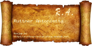 Ruttner Antonietta névjegykártya